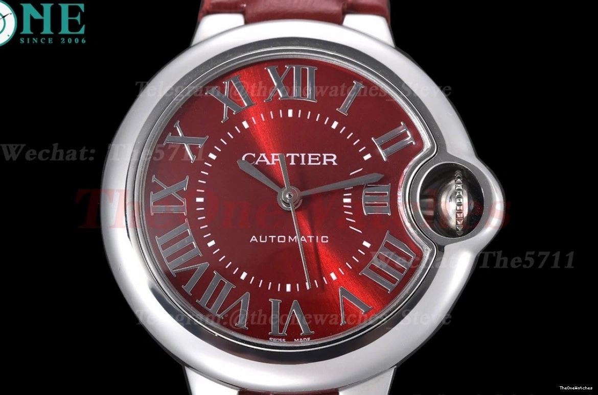 NH05 Cartier Red Ballon Dial LE Bleu GDF 33mm De SS 0416
